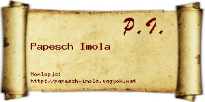 Papesch Imola névjegykártya